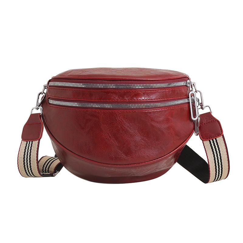 

Женская текстурная маленькая сумка с широким плечевым ремнем, женская новая весенняя коллекция 2025 года, универсальная сумка-мессенджер, нагрудная сумка, повседневная сумка, тренд красный