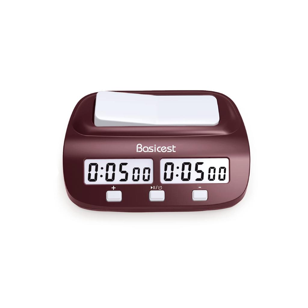 Basicest Game Clock Digital Display Chess Clock Suitable for Matches Can Be Used As Down Timer and Up Timer X 90 X 40mm Shogi/Go/Chess (138 Gray)