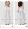 Women's Super Soft White Linen Cropped Wide-Leg Jeans - 2026 Spring/Summer Collection