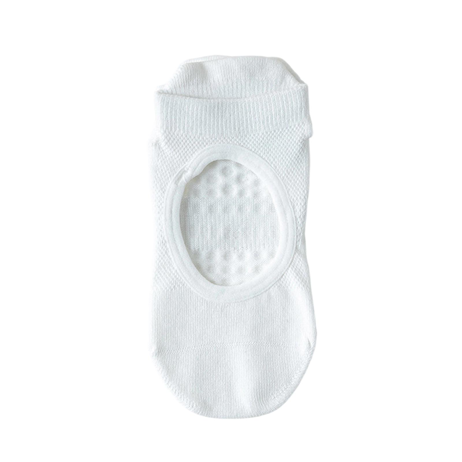 

Women Non Slip Yoga Socks with Grip Dots Pilates Socks Indoor Exercise Socks Open Back Design for Fitness Studio and Home Use One Size білий
