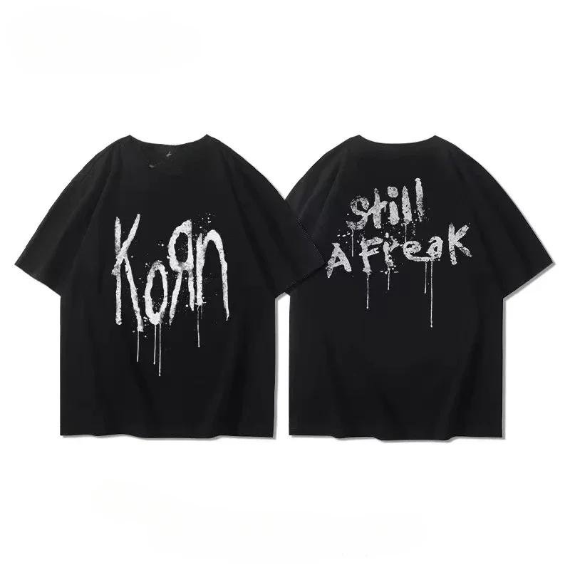 

Limp Bizkit Soft Biscuit Band Short Sleeved Men s and Women s T-shirt Spring/Summer European and American Metal Rock High Street 4XL