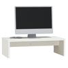 Vidaxl Podstawka Na Monitor, Biała, 50X27X15 Cm, Lite Drewno Sosnowe