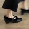 Retro Square-toe Single-strap Low-profile Casual Shoes for Women