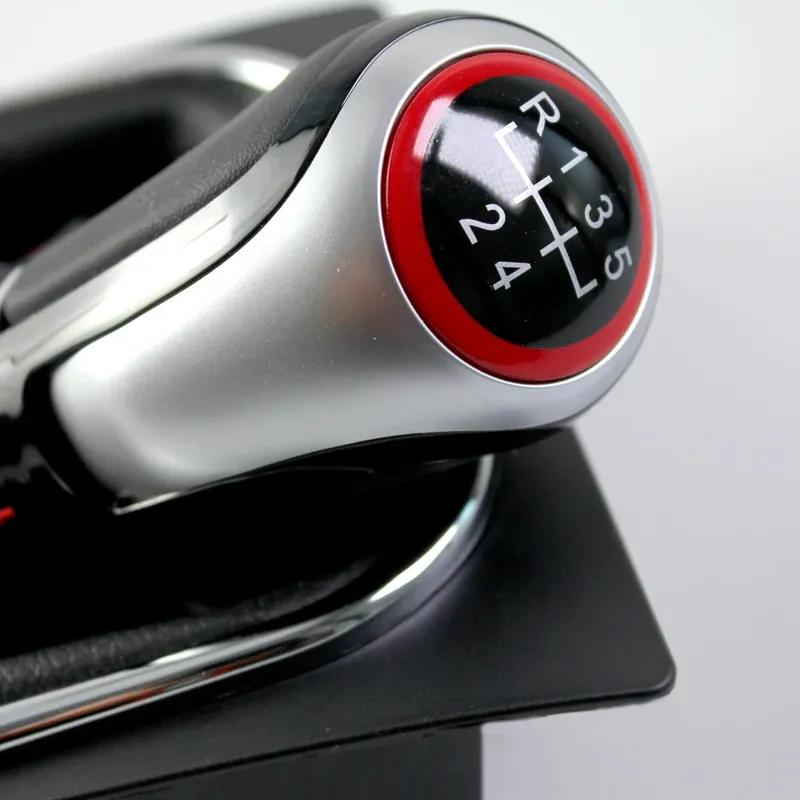 Do VW Golf 5 6 R32 GTI GTD MK5 MK6 Jetta Scirocco 5 6-biegowa gałka zmiany biegów z osłoną mieszkową ze skóry