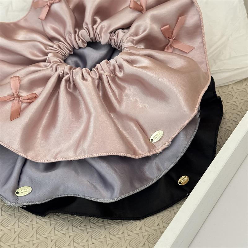 Fabric satin bow large intestine hair band simple head flower new temperament headgear hair accessories high sense