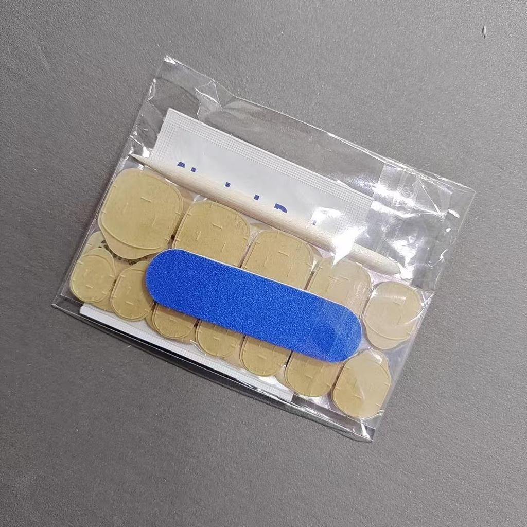 Wearable Nail Toolkit: Jelly Stickers with Double-Sided Nail File & Remover Stick (Including Cleaning Cotton).