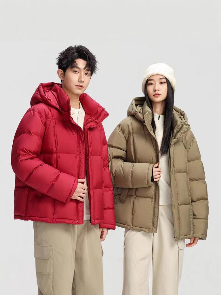 Men's 2025 Short Hooded Winter Down Puffer Jacket - Thick, Warm, High Fill Power