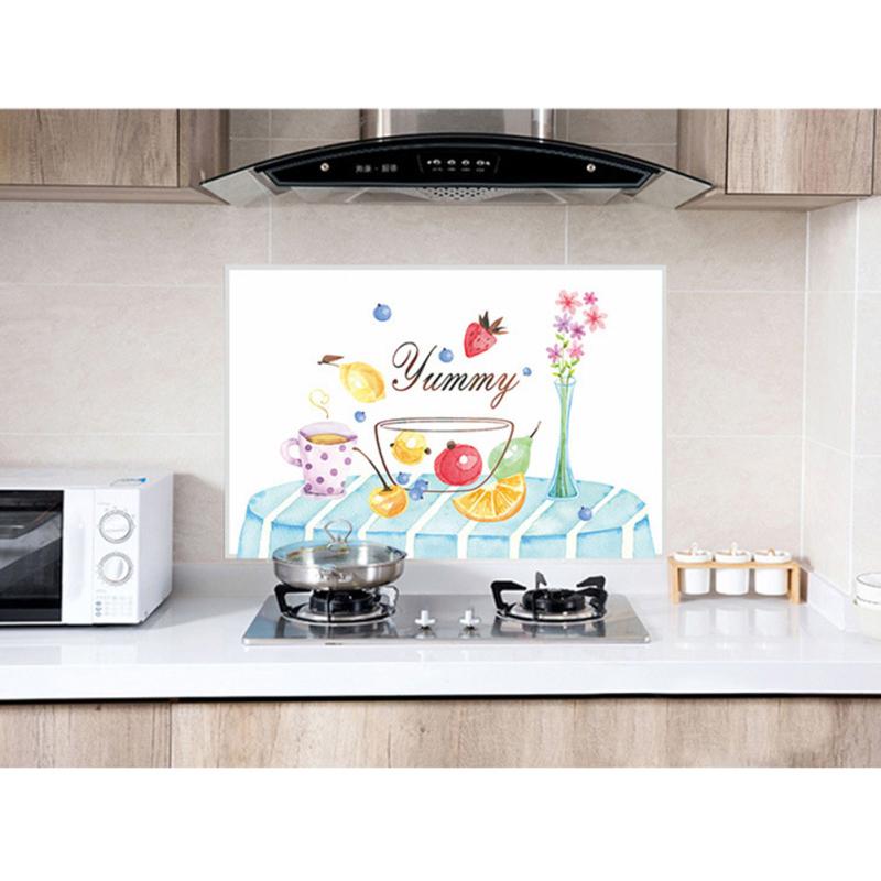 hot! Waterproof Self-adhesive Kitchen Decorative  Wallpaper High Temperature Anti-oil Sticker