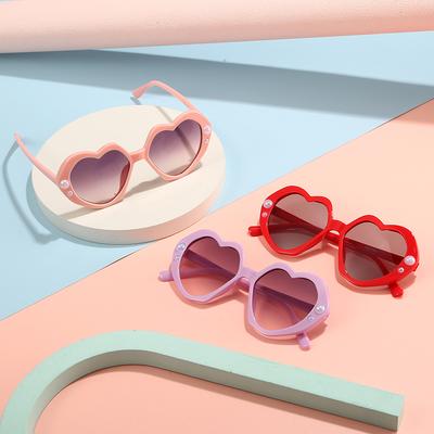 New Kids Sunglasses Fashion Heart Glasses Retro Trend Cute Boys Girls Eyeglasses UV400 Protection
