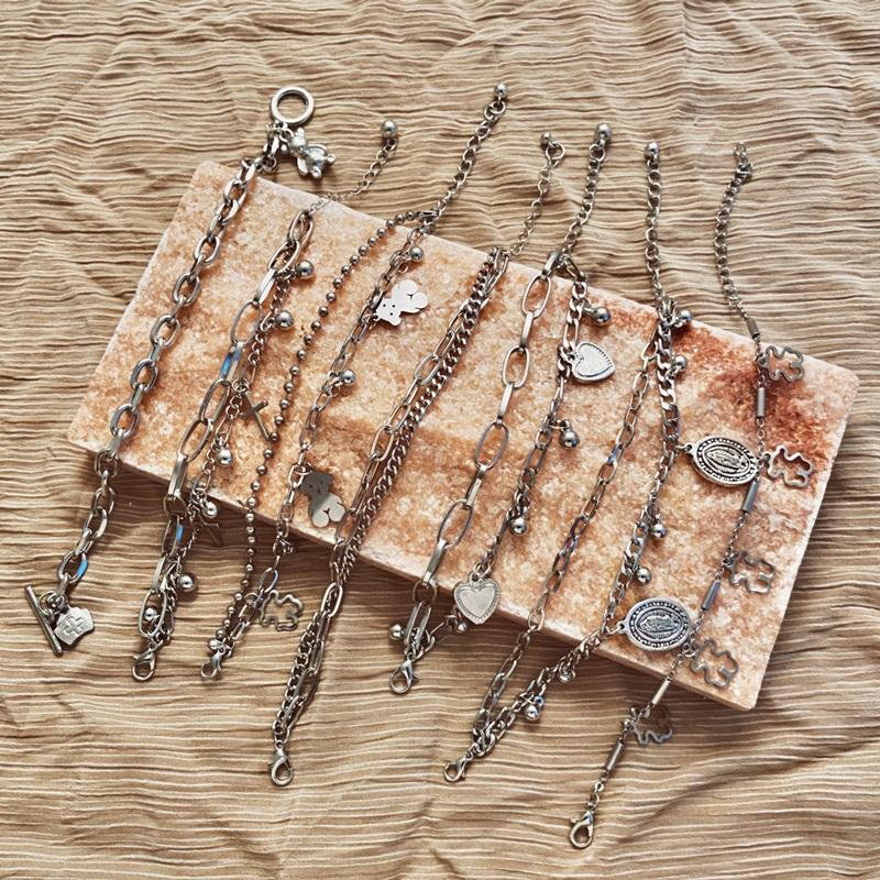 iF ME Korean Multilayer Bracelet Retro Pendant Couple Bracelets Jewelry Accessories