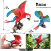 Realistic Bird Figurines Set: Eagle, Parrot, Peacock, Flamingo, and Owl