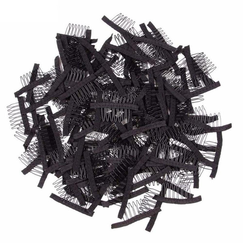 For Hairpiece Caps Wig Caps Clips Black Lace Hair Extensions Wig Clips Hair Comb Wig Accessories