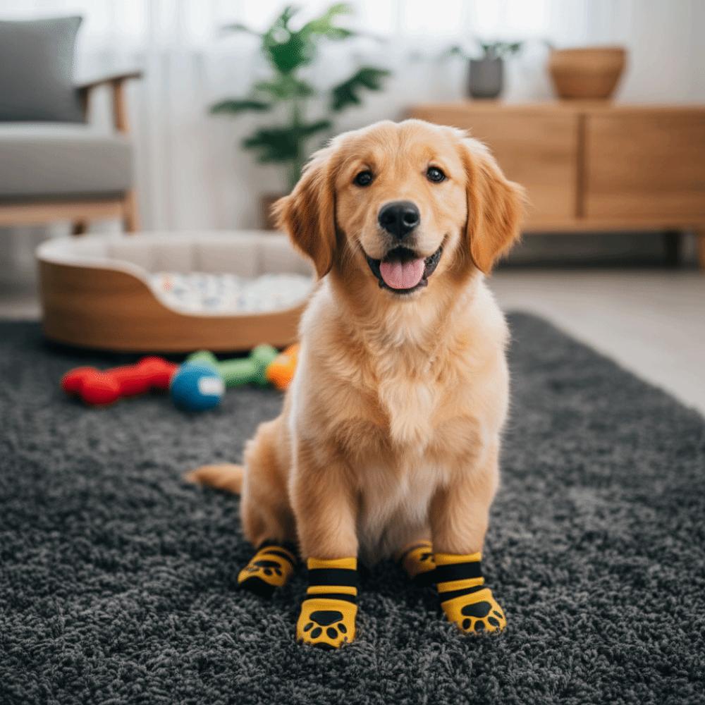 4PCS Soft Pet Foot Cover Elastic Dog Paw Protectors Practical Paw Protection Socks  for Puppy Dogs