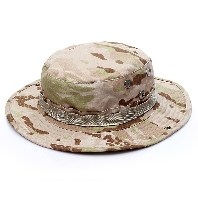 23 Farben Outdoor Bucket Hat Verdickter Boonie Hut Top Qualität Fischerhut Jagd Camping Kappen A0E056