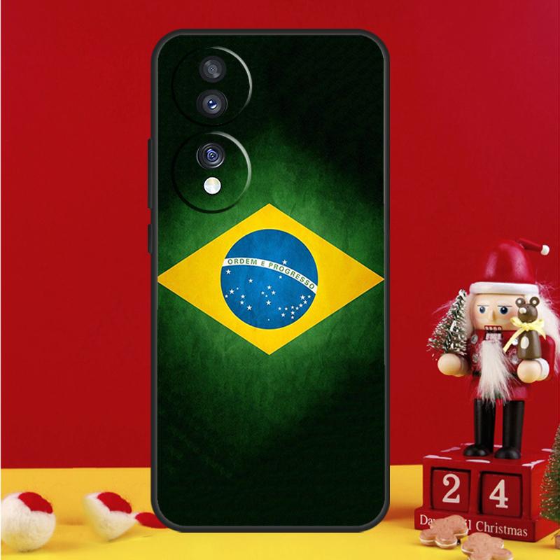 Brazil Flag Case For Honor Magic V5 5 6 7 Pro Honor 200 400 Lite 50 70 90 X7a X8a X8b X9a X9c X9b Cover