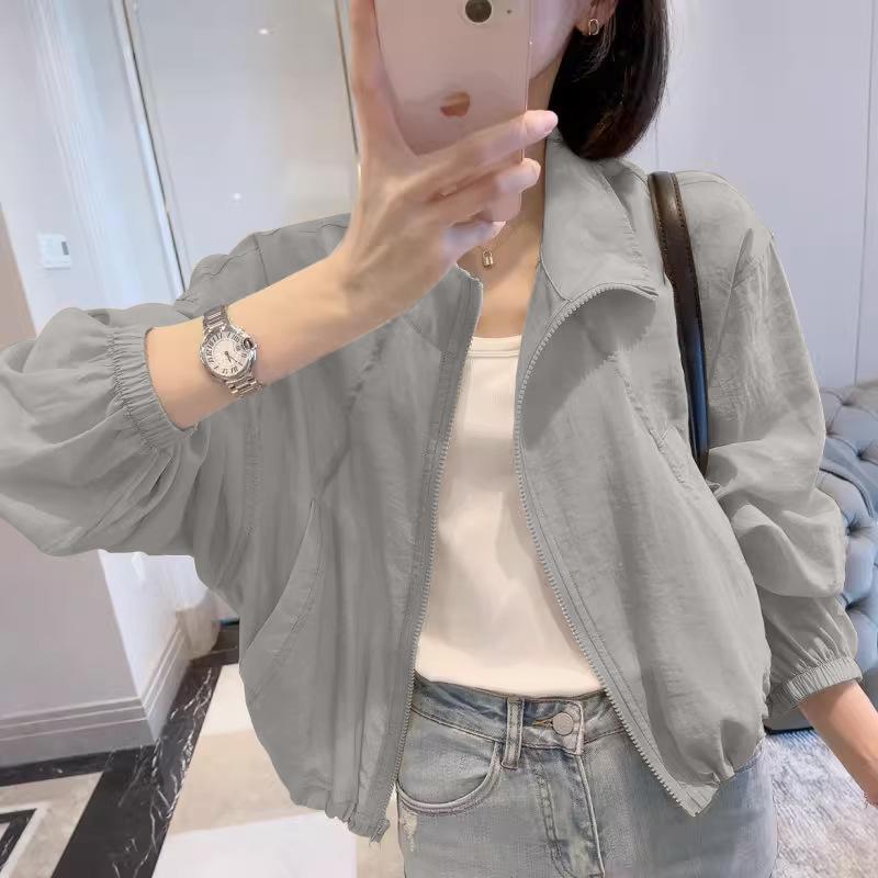 Women s Elegant French Style Summer 2025 Sun Protection Jacket Double Extra Large серый