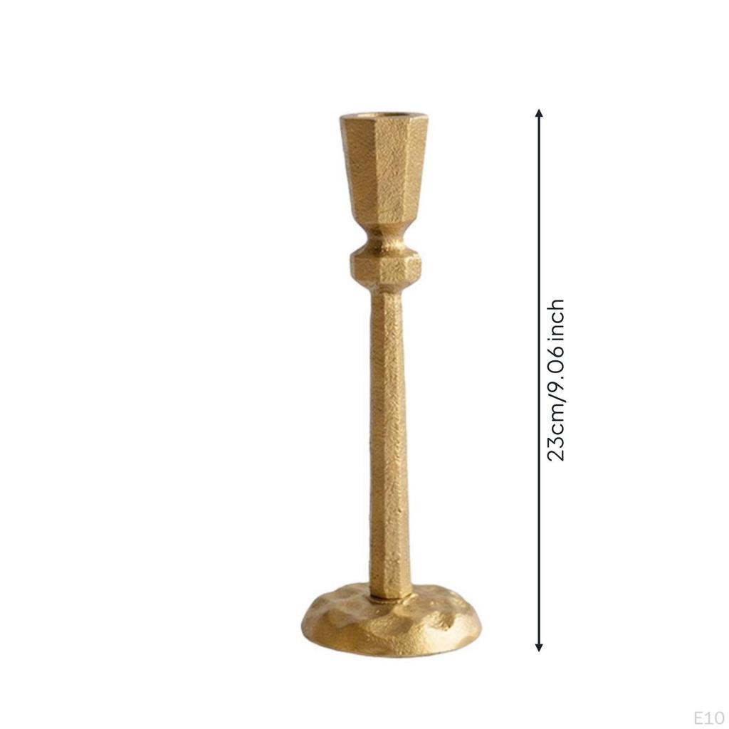 Tabletop Candle Holder Antique Metal VintageStyle Candlestick for Dining Table,