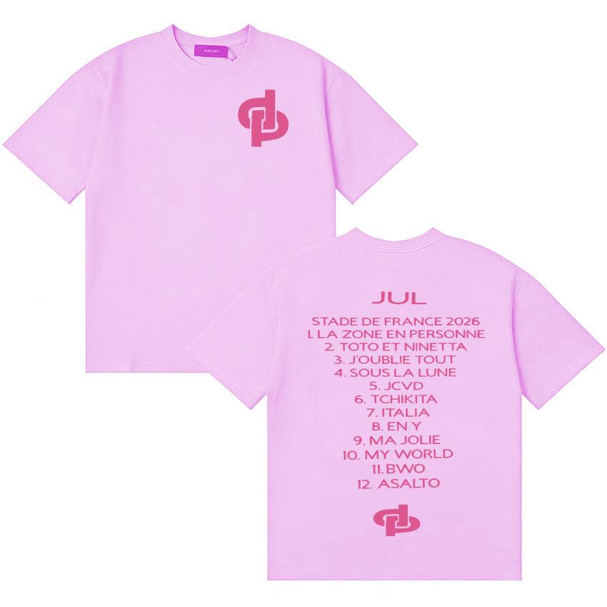 France Rapper Jul 2026 Tour Songs List Tshirts Unisex Women Summer Fashion Oversized Tshirt Cotton Shortsleeved Casual T Shirt