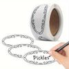 150 Stickers/Roll Oval Shaped White Writable Label with Food Classification Label, Can Label