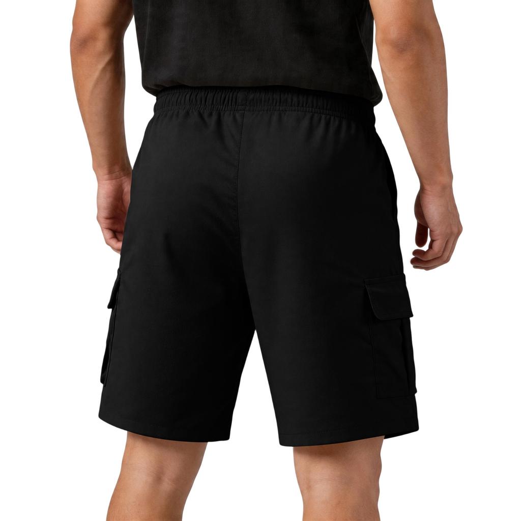 Men's Relaxed Fit Cargo Shorts with Multi Pocket Design and Elastic Waistband for Casual Outdoor