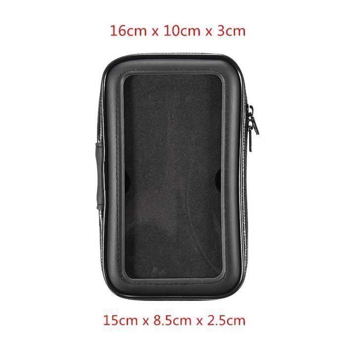 NEUFU support de moto guidon sac de téléphone tactile étanche pour GPS Moto Scooter Vélo Large F0BB24