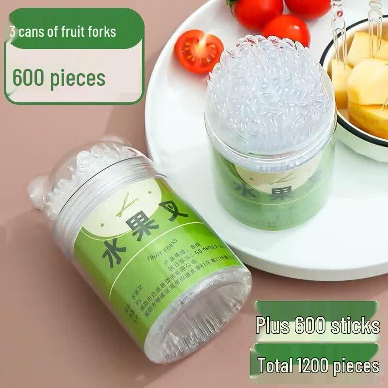 Disposable Food-Grade Plastic Fruit & Cake Forks