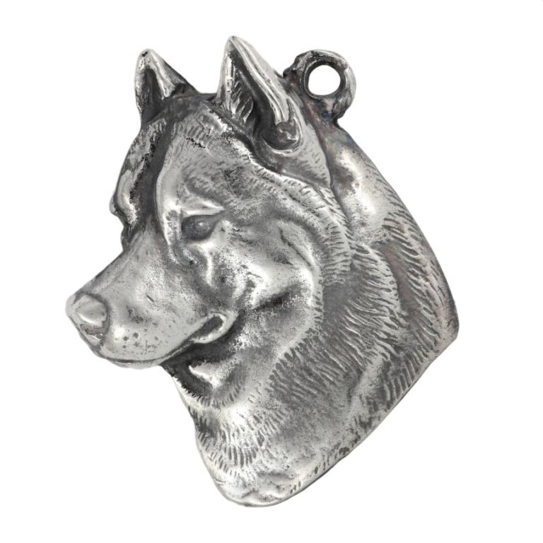 Siberian Husky, Chukcha - Silver-plated Dog Pendant, Handbag Decoration, Backpack Pendant by Art-Dog Brand