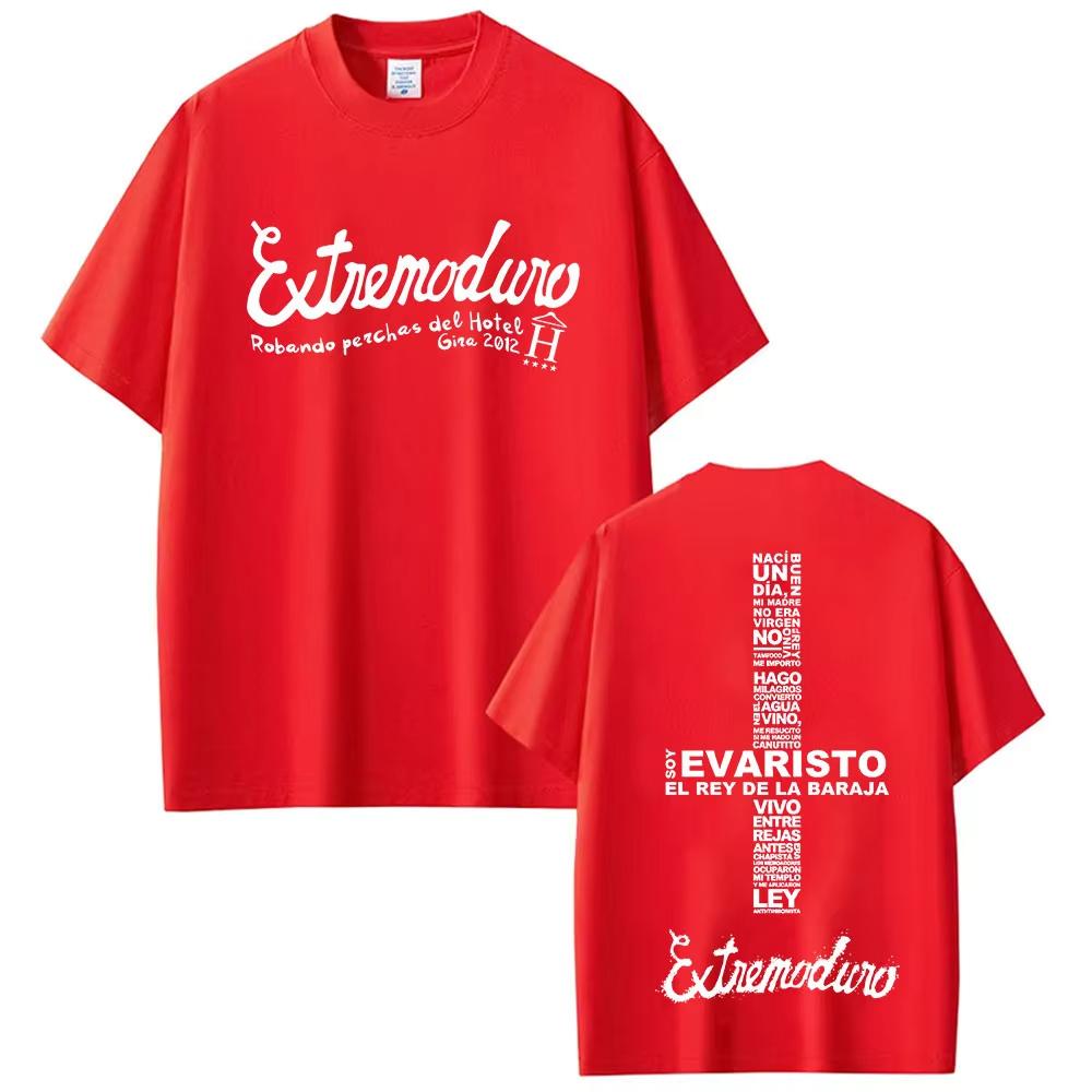 Rock Band Extremoduro Tour Album Merch T-Shirt Men Hip Hop Pop Music Short Sleeve T-shirts Vintage Oversized Cotton T Shirt