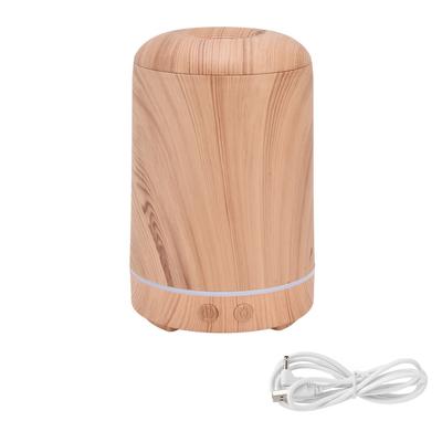 200ml Wood Grain Humidifier Aroma Air Humidifier USB Powered Night Light Humidifier for Bedroom