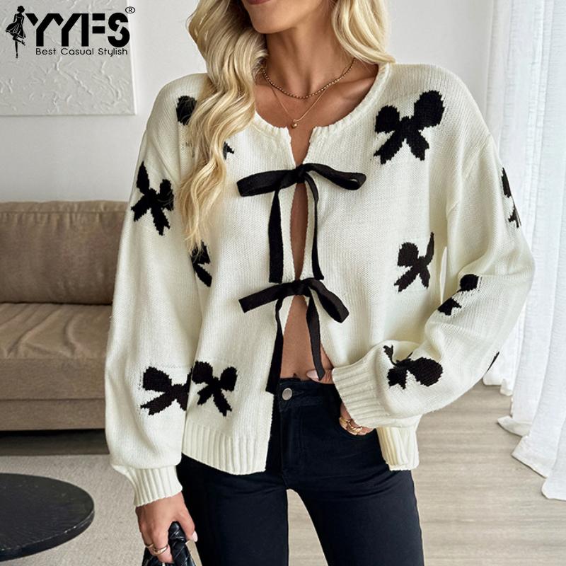 YYFS Women's Fashion Casual Fall Winter Long Sleeve O-Neck Sweaters