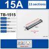 1Pcs Dual Row Barrier Screw Terminal Block Wire Connector 15A 600V For Tb Series 3 4 5 6 8 10 12 15 Positions Ways