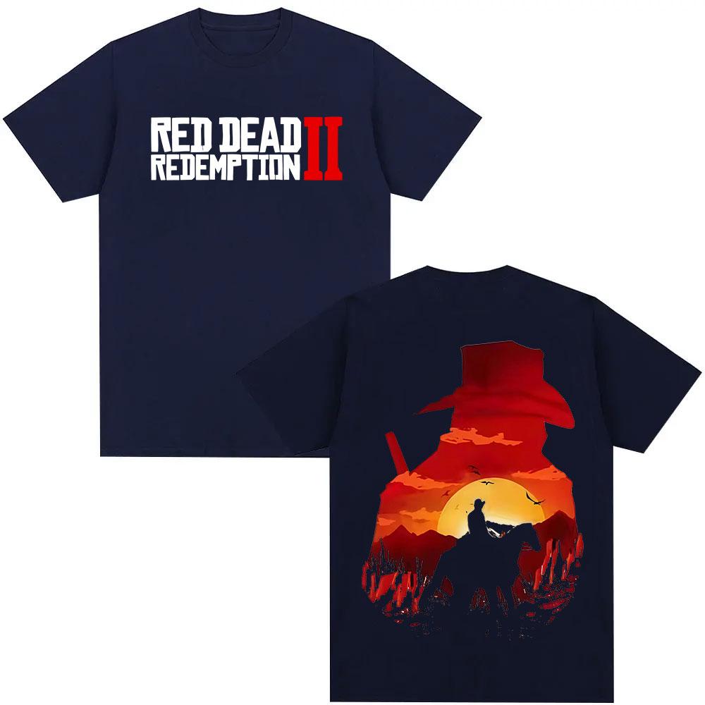 

Red Dead Redemption 2 Игровые футболки с графикой для мужчин и женщин, готическая футболка с коротким рукавом, Y2K мода, высококачественная хлопковая футболка S
