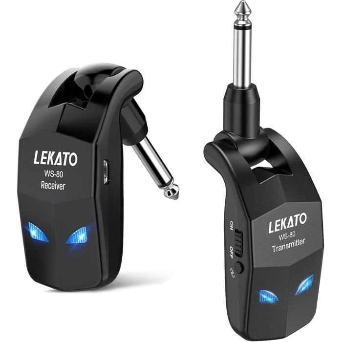 Système De Guitare Sans Fil - LEKATO - WS80 - 2,4 GHz - 8 Heures D'autonomie - Plug and Play