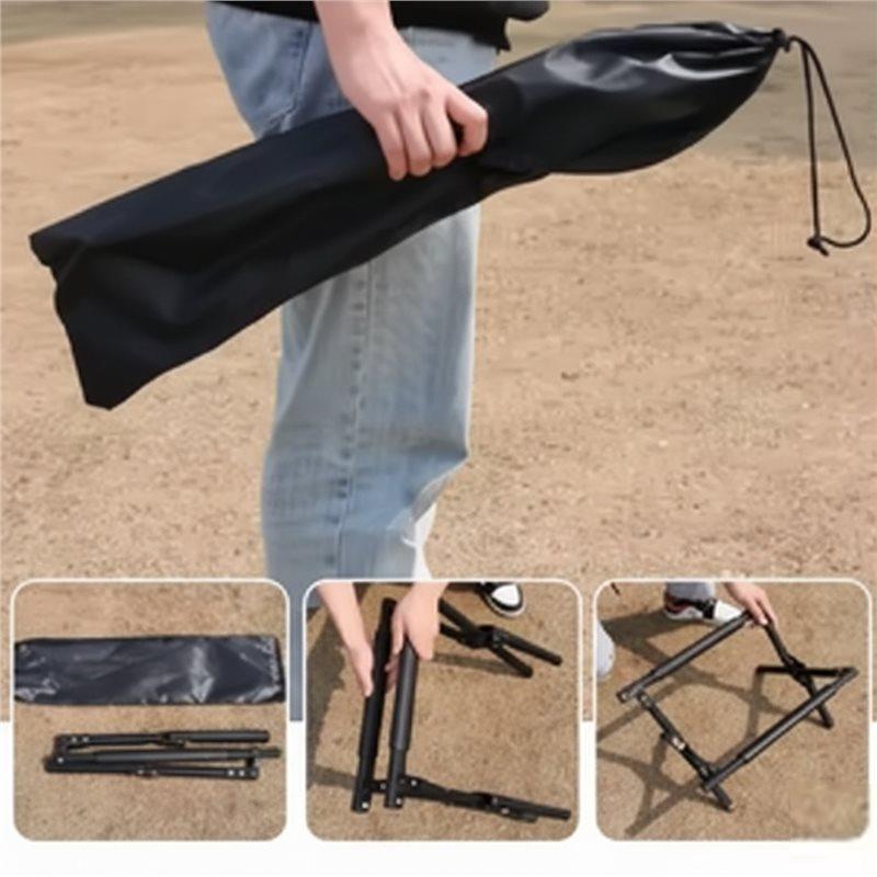 ABWR-Alloy Folding Refrigeration Rack Outdoor Camping Foldable Ice Bucket Rack Hiking BBQ Picnic Stand Luggage Anti-Slip Rack