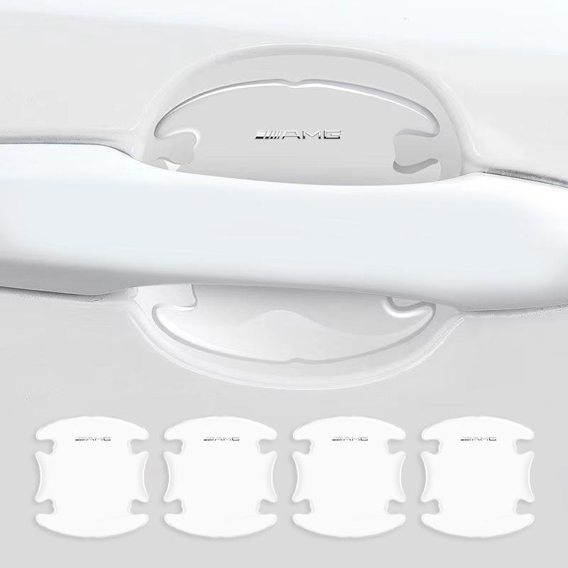 4PCS Transparent Car Door Anti-collision Protector Bumper Strip Sticker For Mercedes Benz AMG GLE GLS GLC CLA GLB ML W204 W206 W205 W212 W203