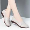 Comfortable New 2025 Spring Shallow Soft Leather Loafers Women Flats 2025 Spring Non Slip Flat Shoes Casual For Mom Street