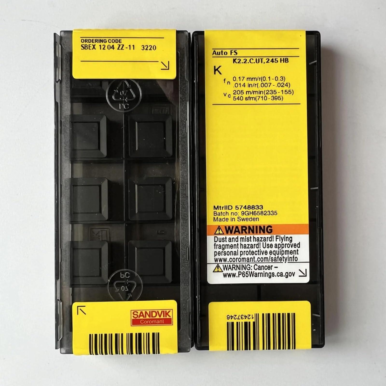 

Original Sandvik / SBEX1204ZZ-11 3220 / CNC lathe carbide blade 10 PCS