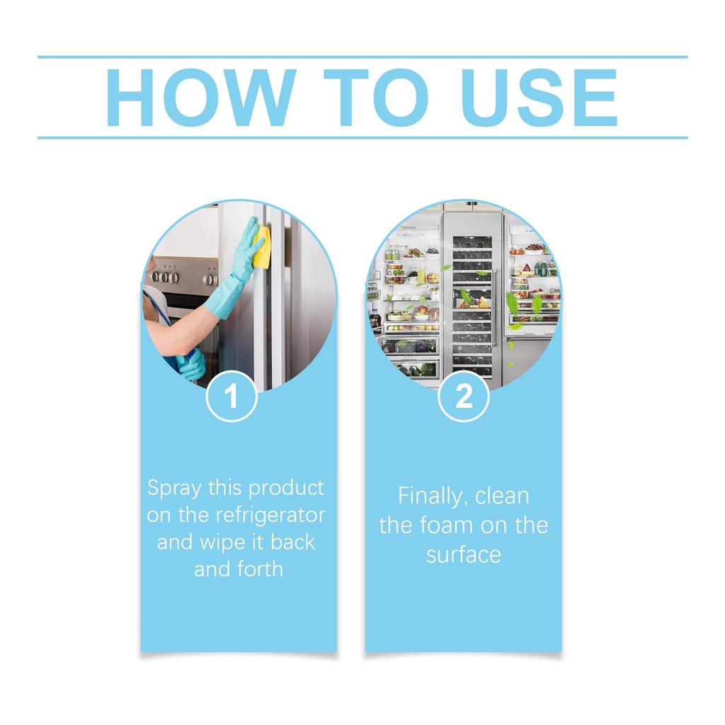 Jakehoe Kühlschrank Desodorierender Reiniger Gefrierschrank Geruchsentferner Kühlschrank Schnelle Geruchsentfernung Reinigungsspray