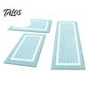 Set da 3pz Tappetini da Bagno, Tappeti da Bagno Altamente Assorbenti Antiscivolo, Tappetini Morbidi Lavabili per Lavandino del Bagno, WC, Vasca da Bagno