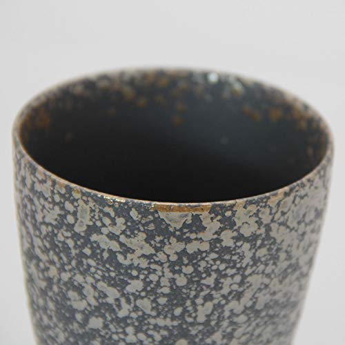 Saji Pottery (Saji Touki) Banko Ware Beer Cup, Large, Smoked Finish, 74-115, Made in Japan