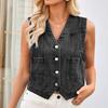 Women's Comfortable And Fashionable Denim Casual Short Vest Cardigan, Camisole Top, Vest