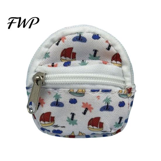 Oxford Cloth Key Bag Mini Backpack Coin Purse, Scratch Resistant Zippered Compartment Small Zipper Pouch Keychain Bag, Waterproof Earphone Case