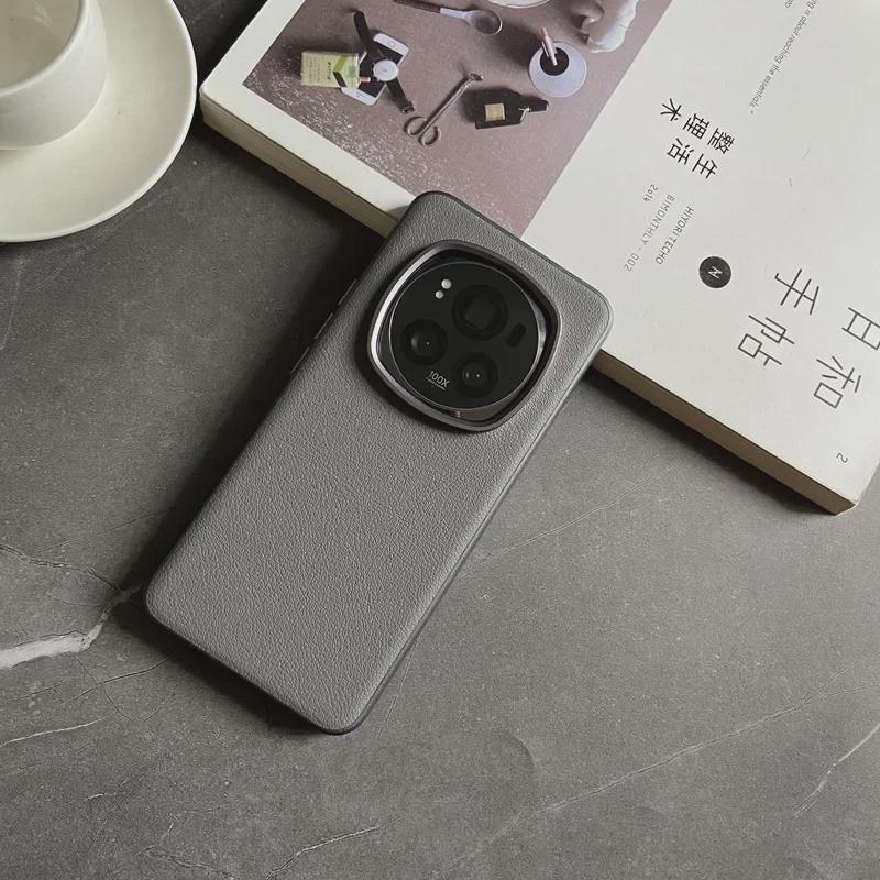 Honor Magic6 Pro Luxury Leather Anti-Fall Protective Case – Simple, Sleek, and Professional.