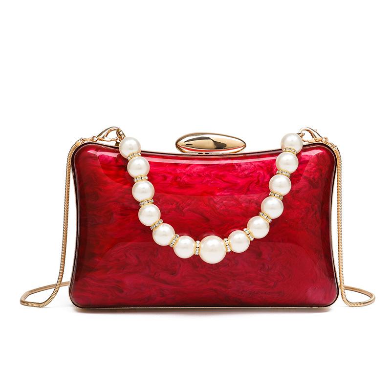 Женские сумки заклепки Изысканные сумки через плечо Акриловые ЦЕПИ Однотонные сумки на плечо Конфетный цвет Нишевый Дизайнерский стиль