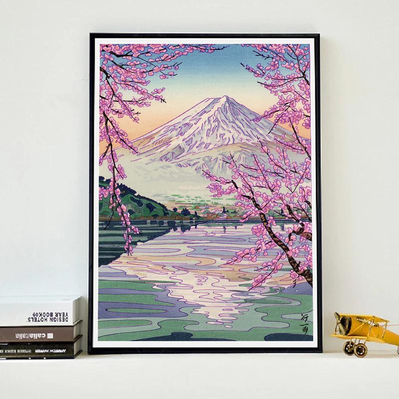 The Great Wave Off Kanagawa Poster Mt Fuji Print Wall Art Picture Vintage Japanese Artwork Canvas Paintings Home Wall Decoration