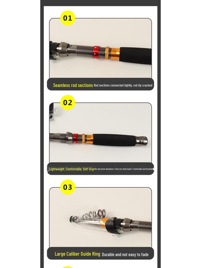Compact Sea Fishing Rod - Super Short Portable Long Cast Mini Jiang Rod