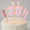 Purple Pink 0-9 Number Candle Kpop Birthday Cake Decorations Party Cake Candle Ornament K-pop Accessories