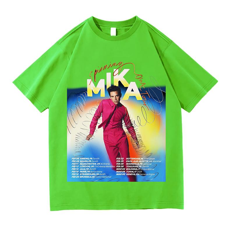 MIKA Modern Times Fashion T Shirt High Quality Graphics Pop Oversized Casual Summer Tees Pure Cotton Casual Aesthetic Streetwear