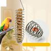 Hanging Parrot Forager Feeder Durable Outdoor Bird Feeding Device Spiral Design Natural Fruit Basket for Small Pets