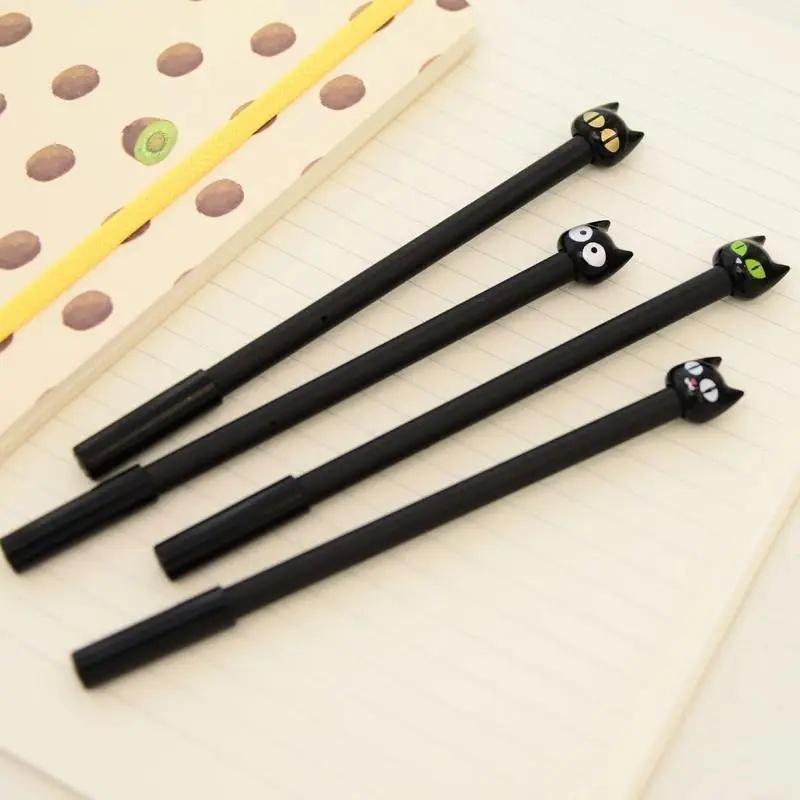 4 Stück Expression Cat Unterschrift Stift Großäugige Schwarze Katze Puppe Gelstift 0,5 mm Schwarzer Gelstift Preis